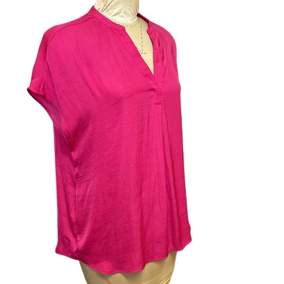 Rachel Roy Women’s Blouse Dolman Sleeve V-neck Hot Pink/Fuschia XL - Picture 4 of 9